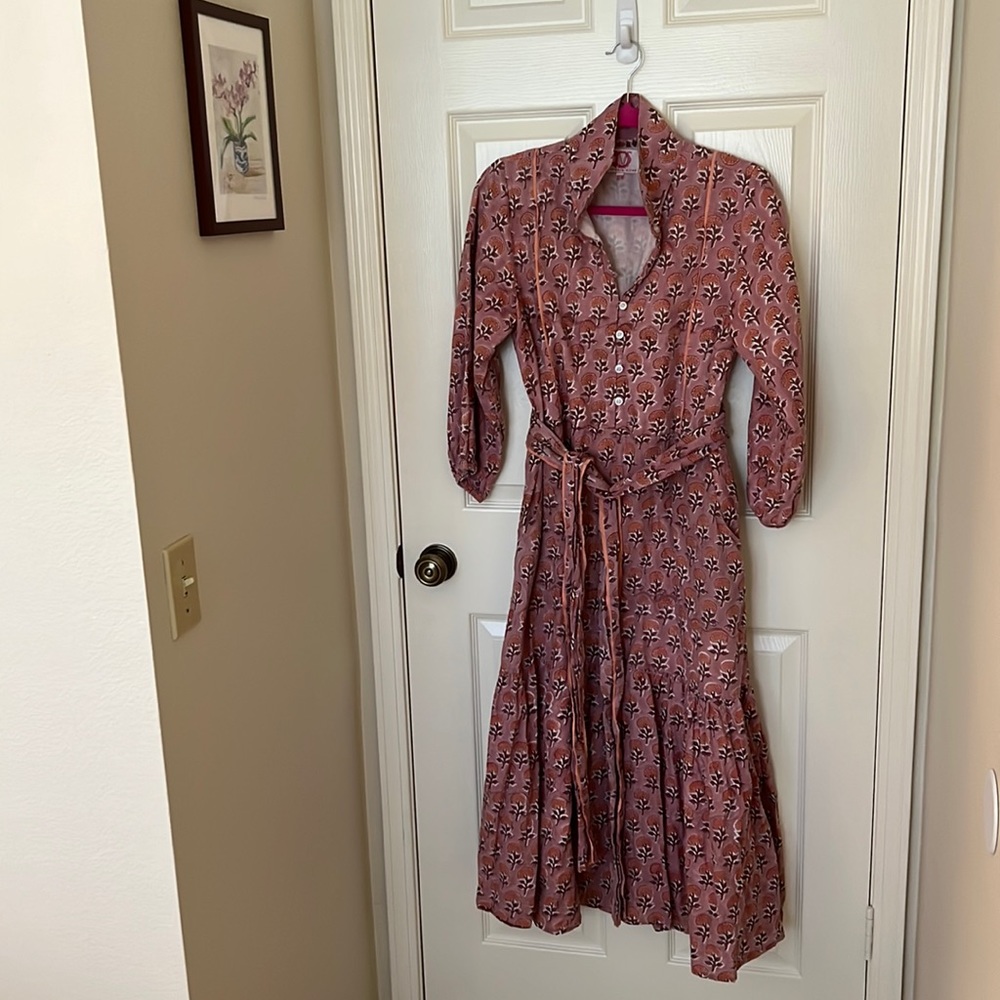 Block Print Dress with Pockets